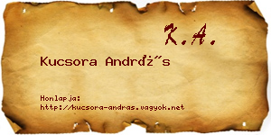 Kucsora András névjegykártya